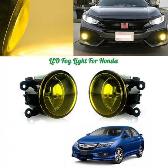 For Acura Honda Ford Nissan Suzuki Left+Right Yellow Fog Light Lamps W/H11 Bulbs