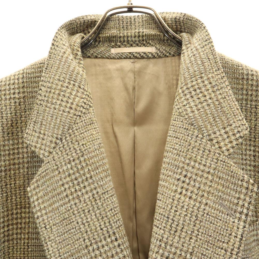 Lanvin 70s 80s Vintage Wool Blend Check Pattern Tailored Jacket R50-46 Men's Used