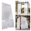 Outdoor Transparents Curtains Weatherproofs Eyelet Voile Curtains for Patioes Gazeboes