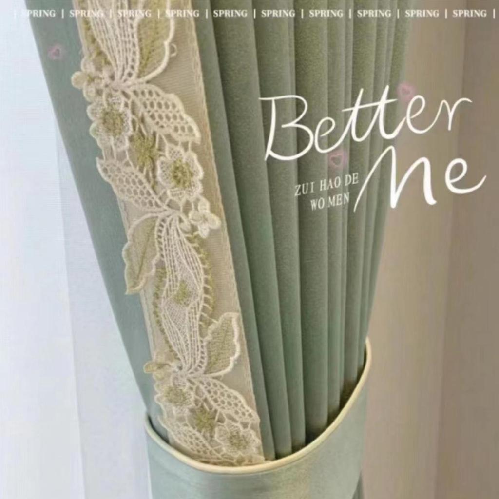 Chuyang Vintage French Romantic Cream Sheer Lace Curtain