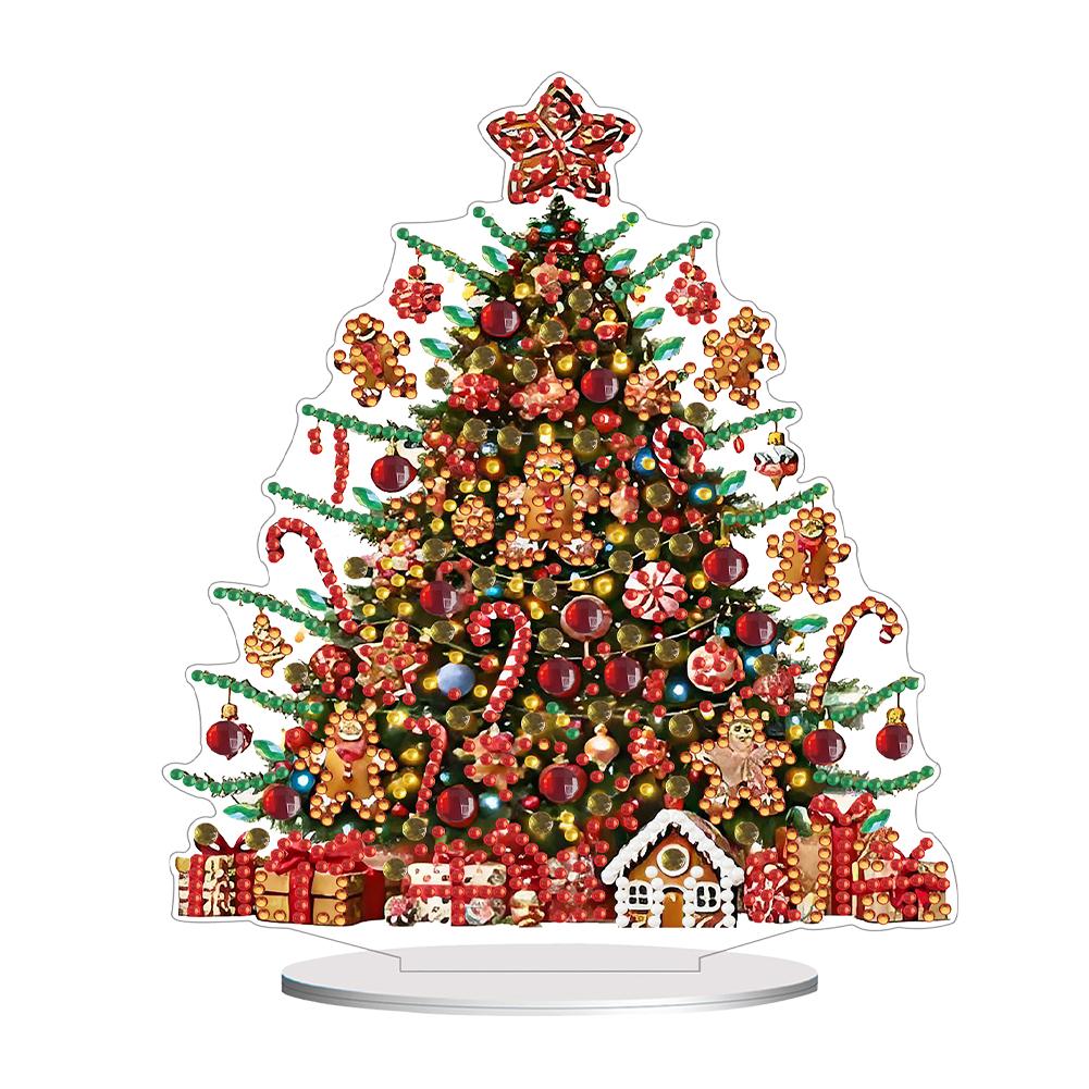 Christmas House Desktop Diamond Art Kits Rhinestones Desktop Ornaments Diamond Painting Desktop Decors for Home Office Decor