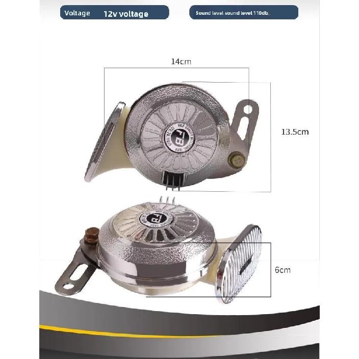 Clacson a Tre Toni Multi-tono Clacson per Auto Modificato Super Forte Impermeabile 24v Clacson a Lumaca per Moto
