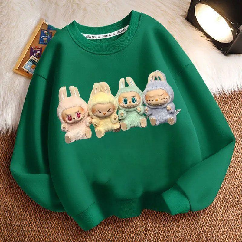 

Милые весенне-осенние толстовки с круглым вырезом для мальчиков и девочек и детские куртки с длинными рукавами свободного кроя 140