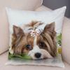 Cute Pet Animal Cushion Cover MINI Yorkshire Dog Polyester Pillowcase Decorative  Print  for Sofa Home Ca