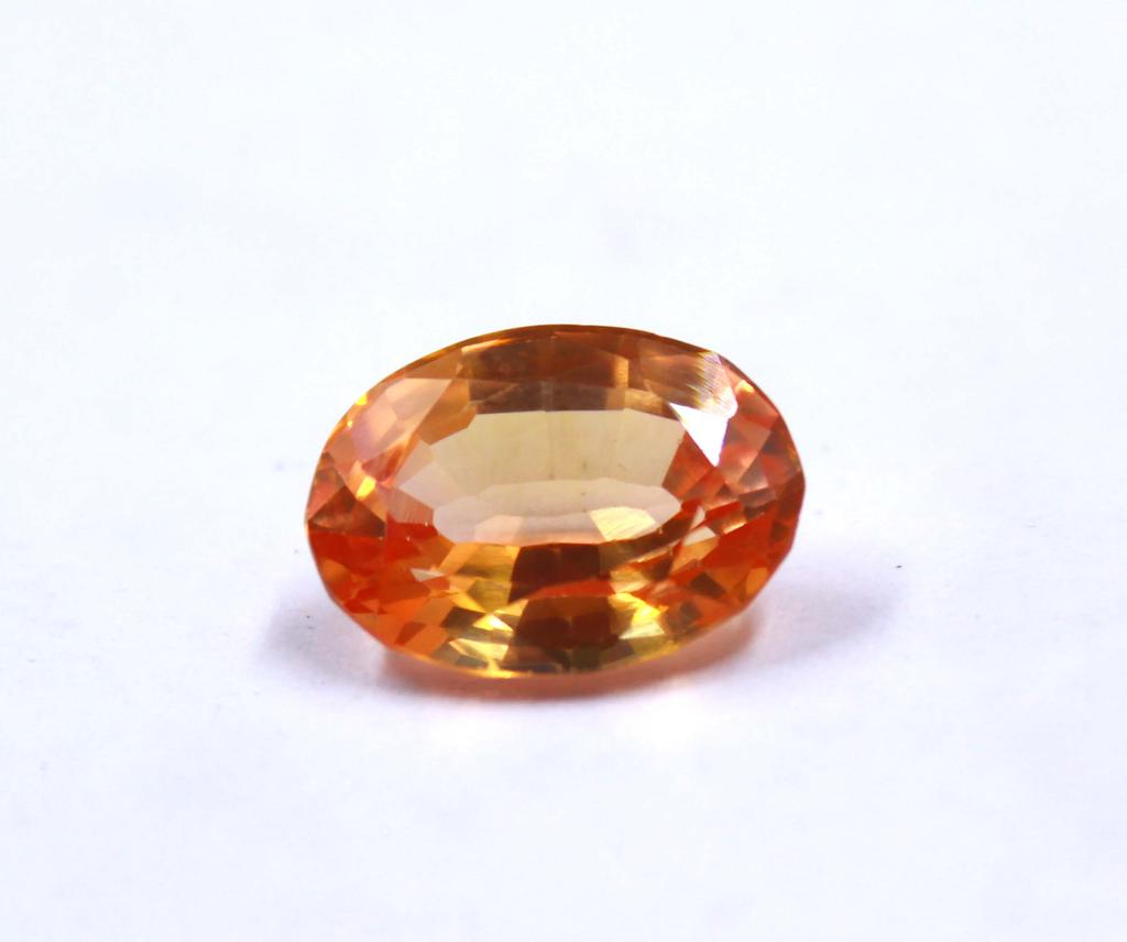 9.65 Carat Unique Quality Oval Shape Orange Sapphire Sri Lanka Certified Gemstone SN29