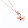 Pure Purple Gold Inlaid Zircon Butterfly Necklace Foreign Gas Color Gold Light Luxury Collarbone Chain