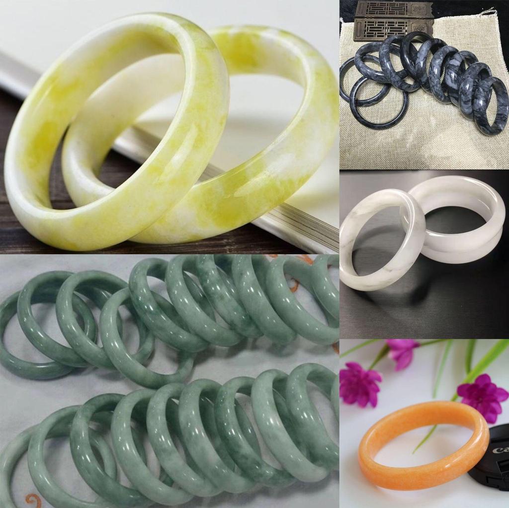 Natürliches Jadeit Guizhou Smaragd Farbe Armband in Blau, Schwarz, Weiß und Maisgelb