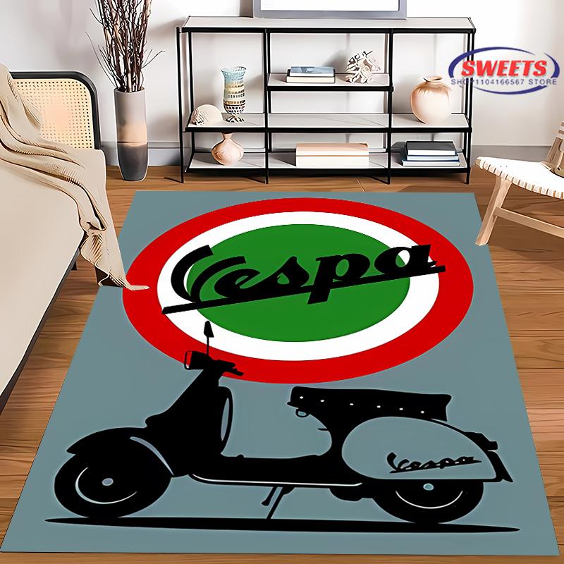 V-Vespa M0t0 Alfombra de Impresión 3D para Sala de Estar Dormitorio Pasillo Tira Larga Antideslizante Suave Alfombra de Área, Felpudo de Sofá Alfombra Decorativa para el Hogar