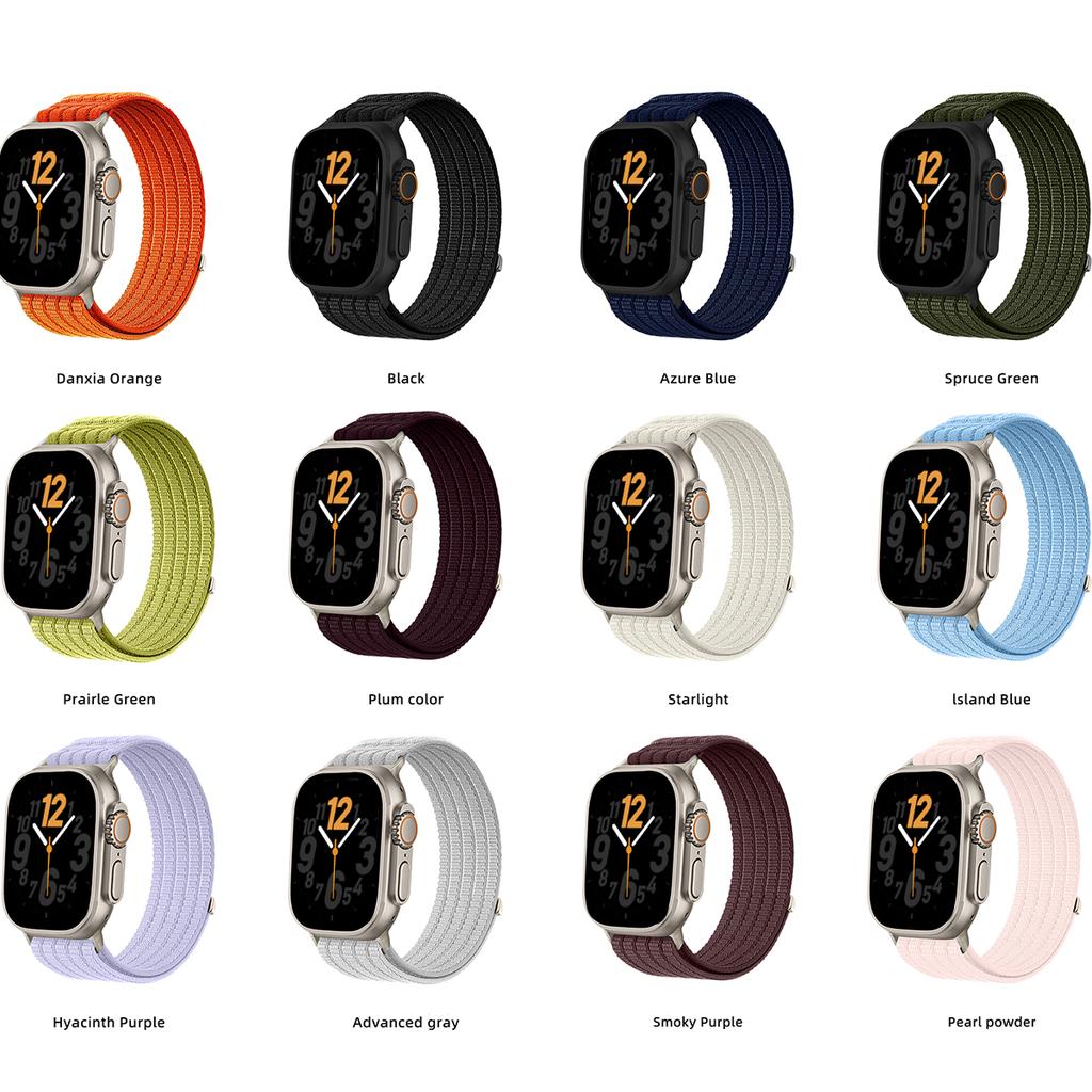 Geflochtenes Nylonarmband für Apple Watch Band Ultra 3 2 49mm 45mm 42mm Armband Iwatch Serie 11 10 9 8 7 6 SE 5 4 38 46 41mm 44mm 40mm