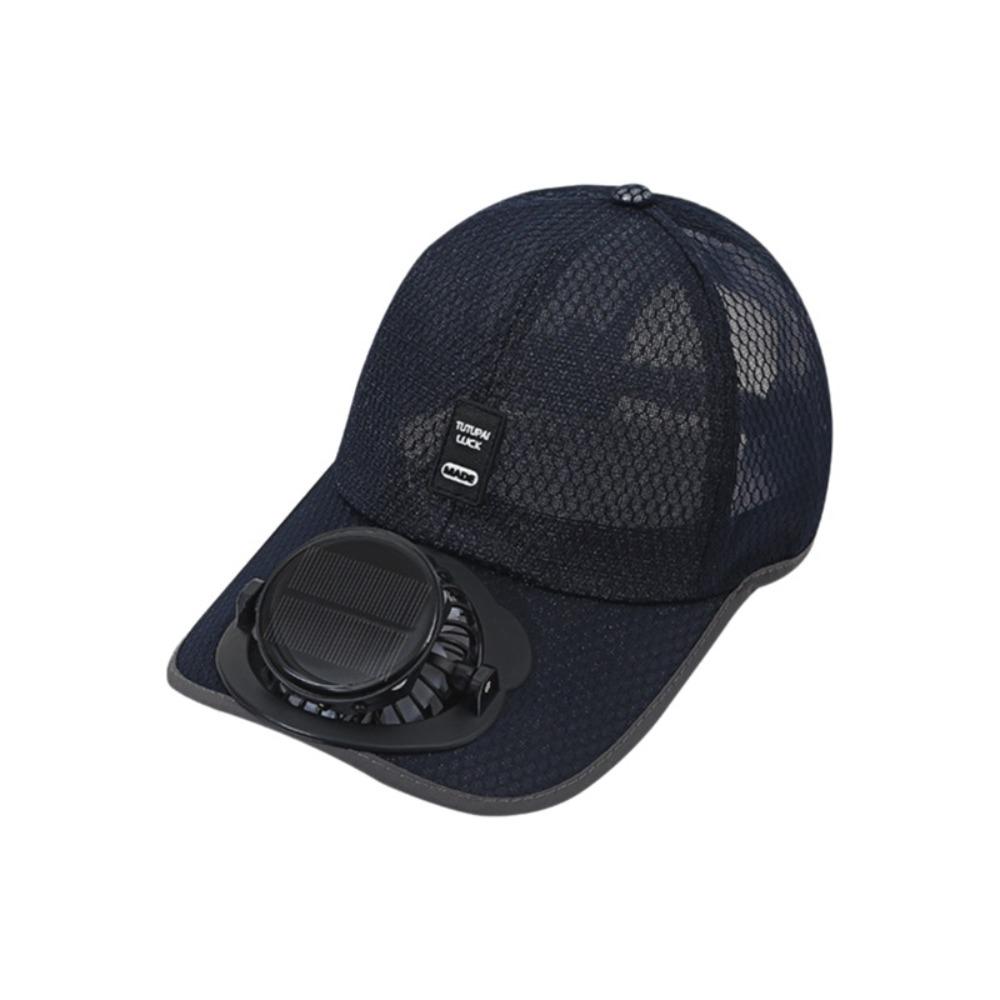 Fashion Breathable Sunhat with Solar Fan USB Charging Full Mesh Cooling Fan Hat Quick Dry Sun Protection Baseball Cap Outdoor