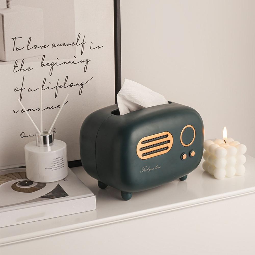 Retro Tissue Box Holder Rectangular Tissue Storage Box Tissue Holders Tissue Box Kitchen Counter