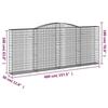 VidaXL Panier de Gabions Arqué Cage à Gabion Mur de Gabion Panier à Pierre Gabion pour Pierre Jardin Patio Extérieur 153528