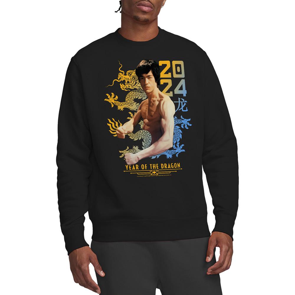 Bruce Lee Unisex Vuxen Drakens År Tvåfärgad Sweatshirt
