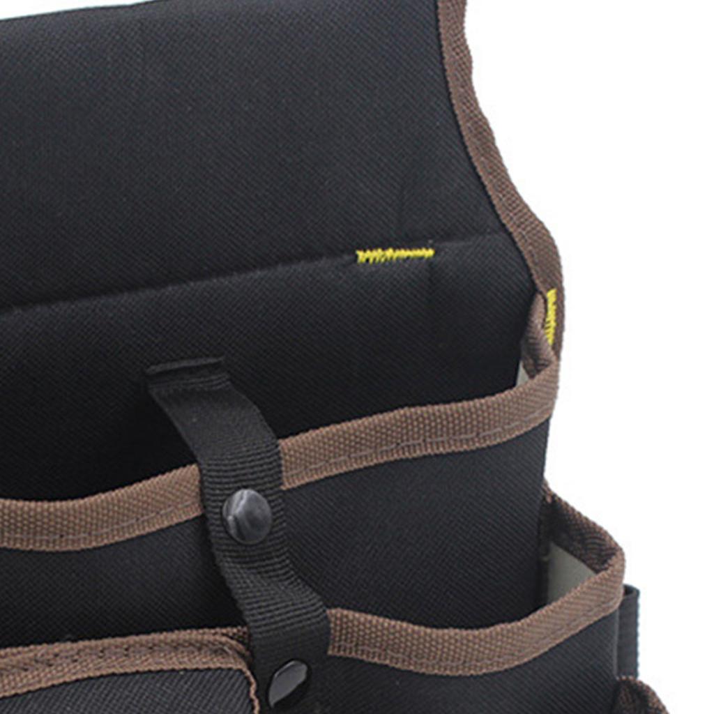 Oxford-Stoff-Werkzeug-Hüfttasche, multifunktional, mehrere Taschen mit Gürtel, Werkzeug-Aufbewahrungs-Organizer, Schwarz