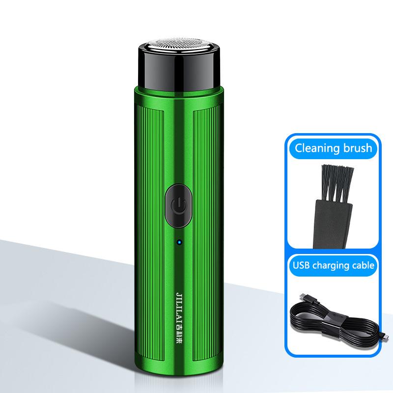 Mini Usb elektrisk barbermaskin Barberhøvel Bærbar roterende skjærehode skjeggstubbtrimmer