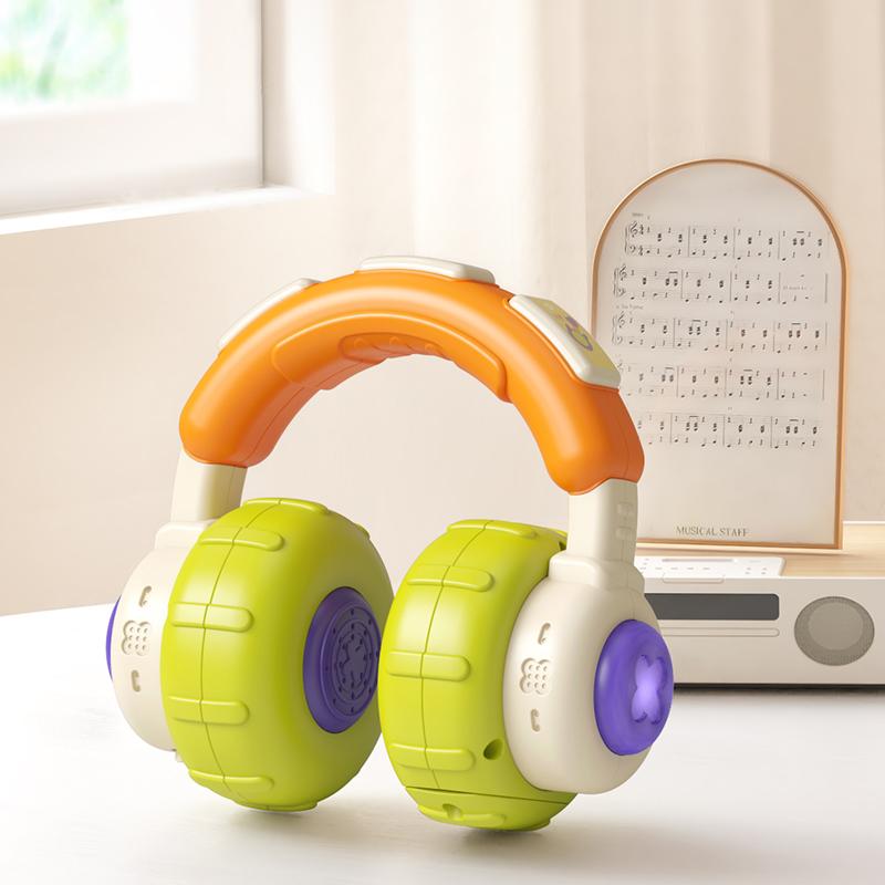 Infant Musical Toy 6-12 Month Infant Pretend Headphone Activities Toy Lights Sound Baby Toddler Montessori Style Tactile Development Children Gifts