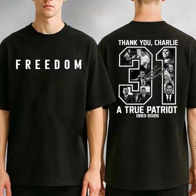 Men's Summer Alphanumeric Portrait Printed Round Neck T-shirt Comfortable Soft Breathable Loose Cotton Short Sleeve Large Size