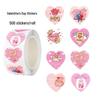 Valentine's Day Expression Stickers: Handmade Round Adhesive Labels for Affection and Decoration