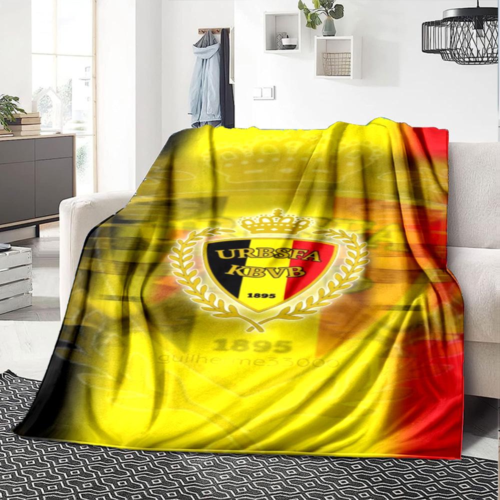 Belgica Print Flannel Blanket High Quality Warm Comfortable Cover for All Seasons Perfect for Gifts Home Decor
