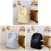 Basic Pink Nylon Student Backpack With Bow Design For School Use