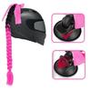 With Bowknot Helmet Braids Ponytail Hair with Suction Cup Motorcycle Helmet Braids Wig  Woman