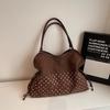 Women's Shoulder Bag Fashion Sweet Polka Dot Handbag Korean Casual Versatile Leopard Print Brown Frosted Tote Bags
