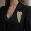 Rhinestone Tassel Brooch Heart Studded Diamond Brooch New Lapel Brooch