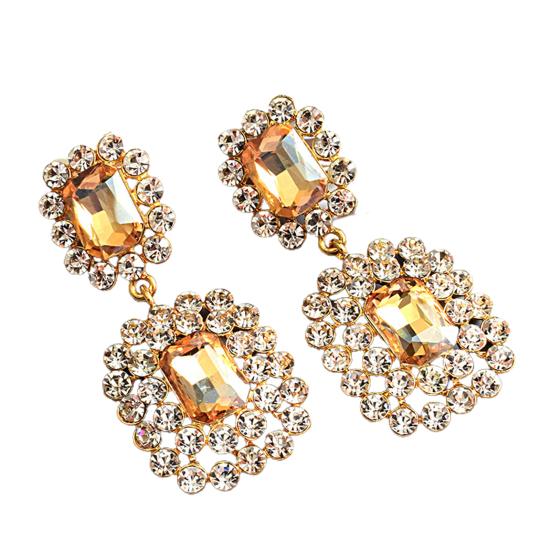 Earrings All-match Anti-rust Alloy Geometric Long Drop Earrings for Dating