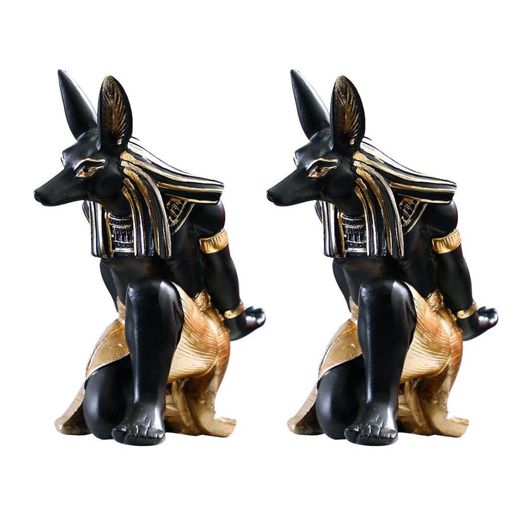 PIENSE Smartphone Stand Mobile Egyptian God Animal Interior Wine Holder Holder, Desktop, Charging, Phone, Anubis, Dog, Decoration, (2 Pieces)