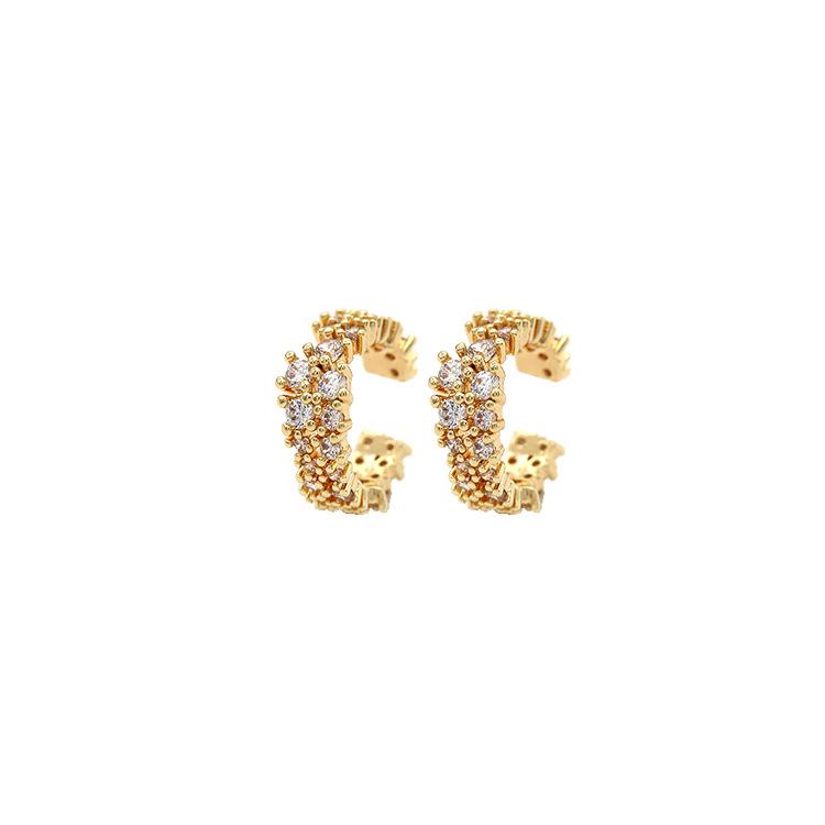 14K Gold Plated Pure Copper Ear Cuff: No-Piercing, Simple, Elegant Jewelry for Women