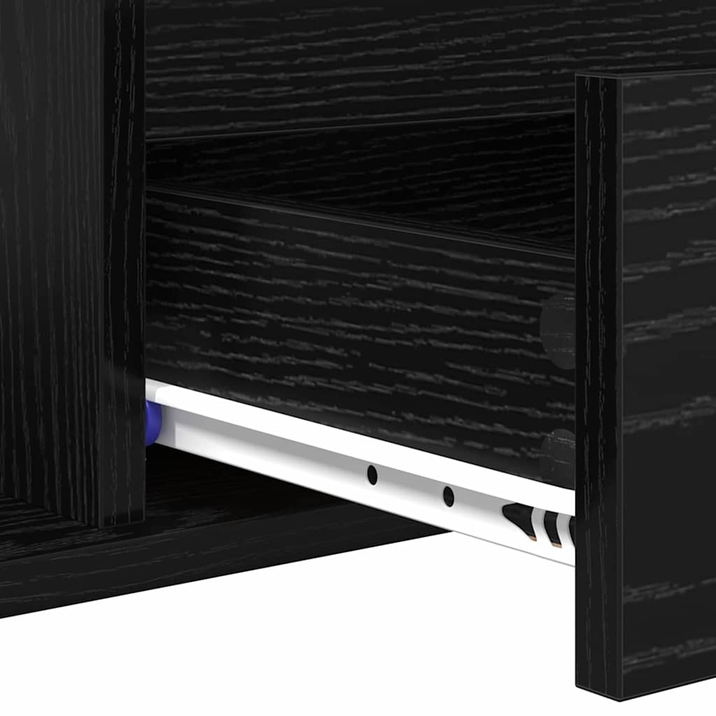 Coffee Table Black Oak Effect 90 x 49 x 45 cm Engineered Wood