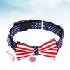 Flag Collar Small Size Bowknot Pet Dog Collar for Stylish Look