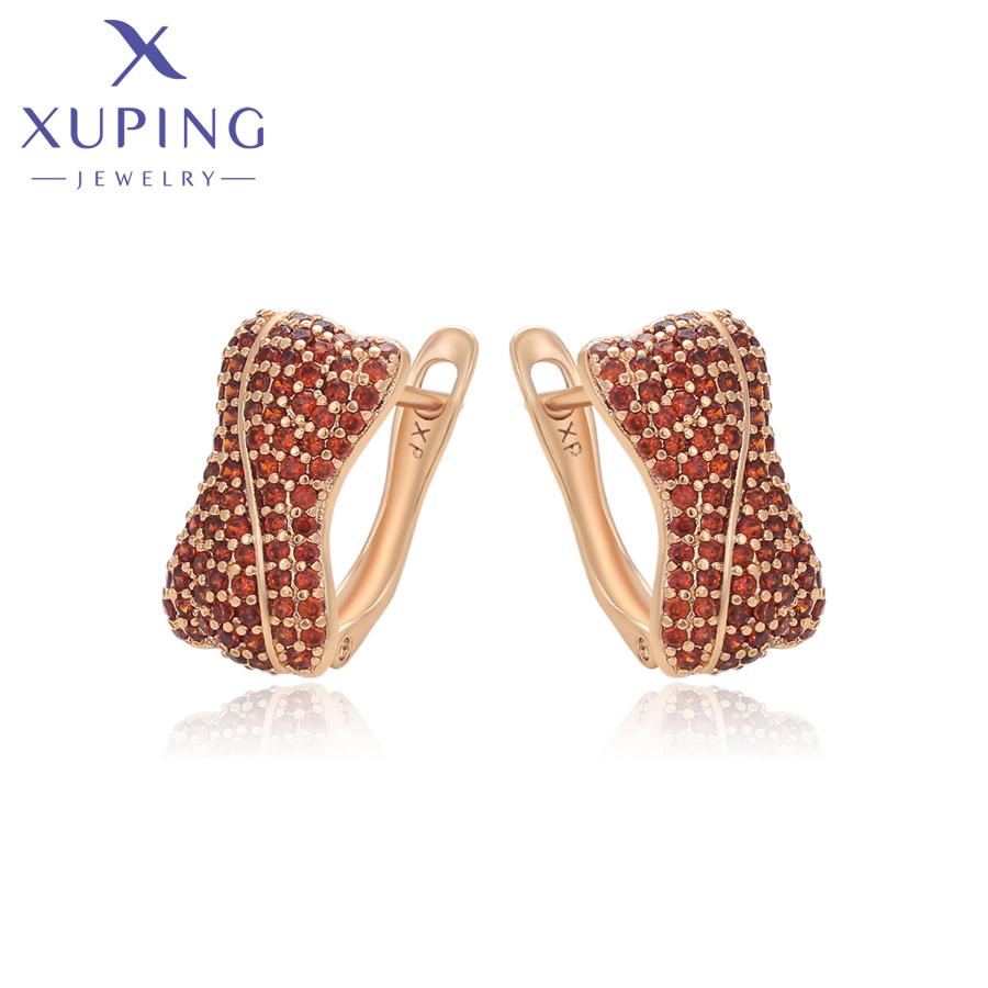 Xuping Jewelry Fashion New Arrival Copper Alloy Gold Color Huggies Earrings for Women Party Gift X000981044