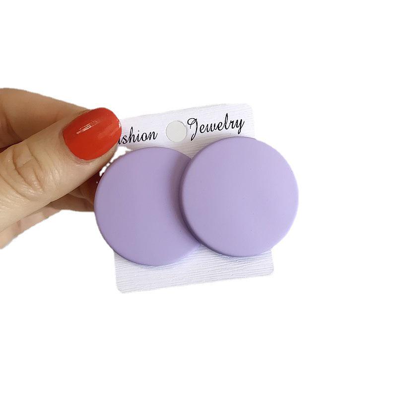 Trendy geometrické matné akrylové náušnice v barvách bonbónů