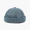 Wool Hat with Adjustable Circumference, Short Beanie, Unisex Check Watch Cap