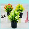 30cm Artificial Orchid Green Plant Plastic Pot For Hotel Window Showcase Decor