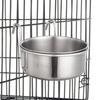 Ciotola Appesa in Acciaio Inossidabile per Cane Gatto, Tazza Alimentatore da Gabbia per Animali Domestici, Ciotola Alimentazione Facile da Pulire, Anti-Sversamento