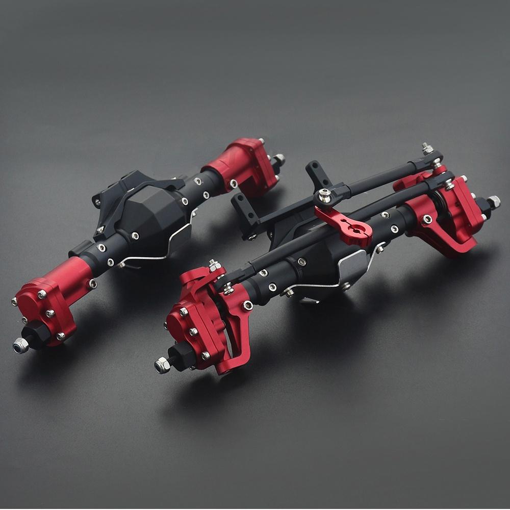 RC Car Front Rear Metal Portal Axle CNC Aluminum for 1/10 Crawler Axial SCX10 90046 AX10 RGT 86100 High Clearance Upgrade Parts