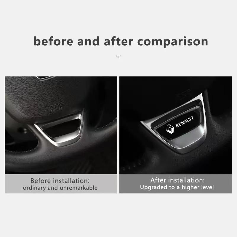 2026 Heiß Für Renault Radkappen Neues AUTO STYLING LENKRAD EMBLEM ZIERLEISTE FÜR RENAULT MEGANE 4 SCENIC TALISMAN ESCAPE 5 KOLEOS 20