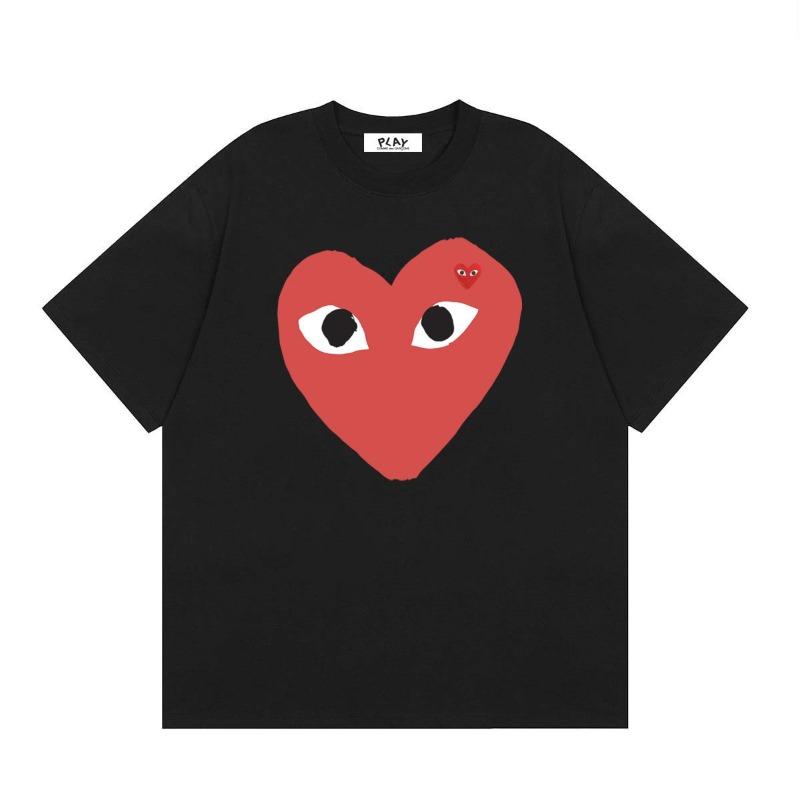 VibeStreet NUEVA Camiseta 100% Algodón Camiseta de Hombre con Forma de Corazón para Mujer Nueva Marca Original Camiseta Tops para Hombre Verano Manga Corta Moda Ami Amoring