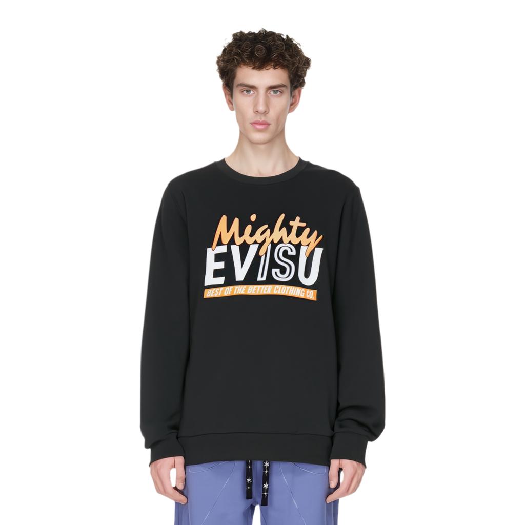 Evisu 19Aw Seagull Print Crewneck Sweatshirt Men Sweatshirt Black 1EAOTM9SW416XX