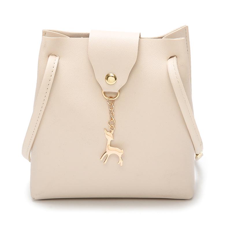PU Leather Women's Mini Crossbody Bag Deer Pendant Shoulder Bags Purse Female Small Messenger Bag Handbag Wallet Change Pouch