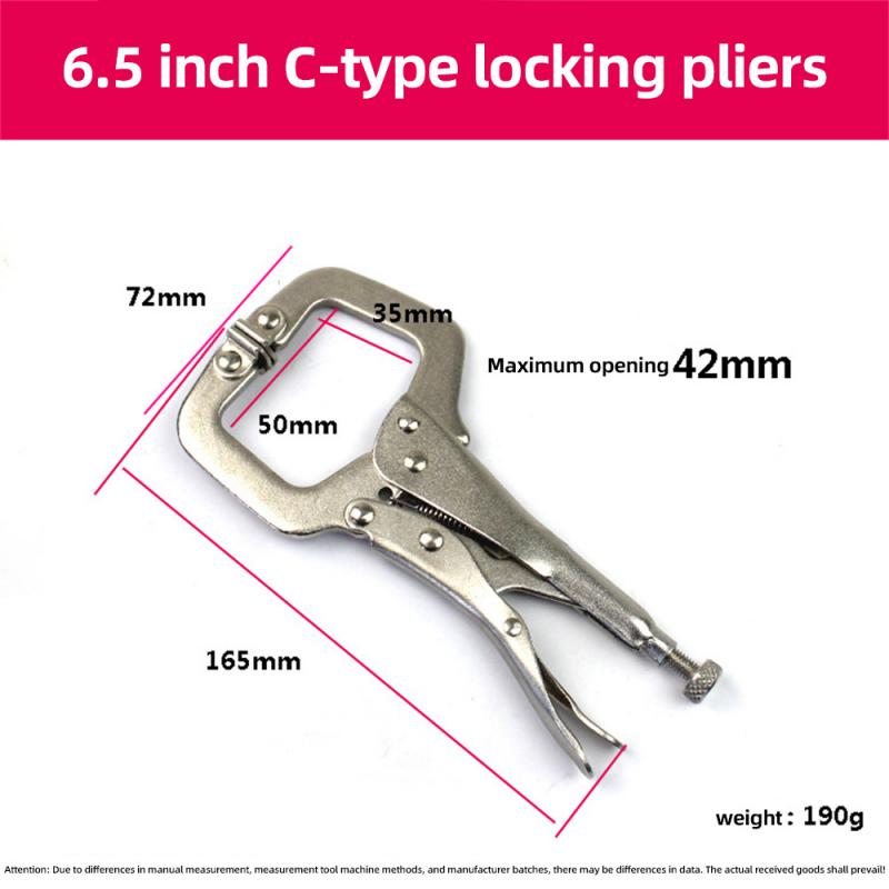5/6.5/9/11 inch C Clamp weld Clip Woodwork Fix Plier Pad Wood Work Alloy Steel Hand Tool Pincer Tong Tenon Locator