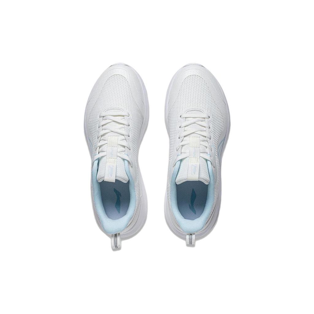 New LiNing Take A Dip Cushioning Anti Slip And Wear Resistant Low Top Running Shoes Women's White Blue ARST064-4