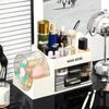 New Luxury Cosmetics Organizer Makeup Storage Box Dressing Table Rack with Rotating Storage Box Desktop Dustproof Cosmetic Boxes