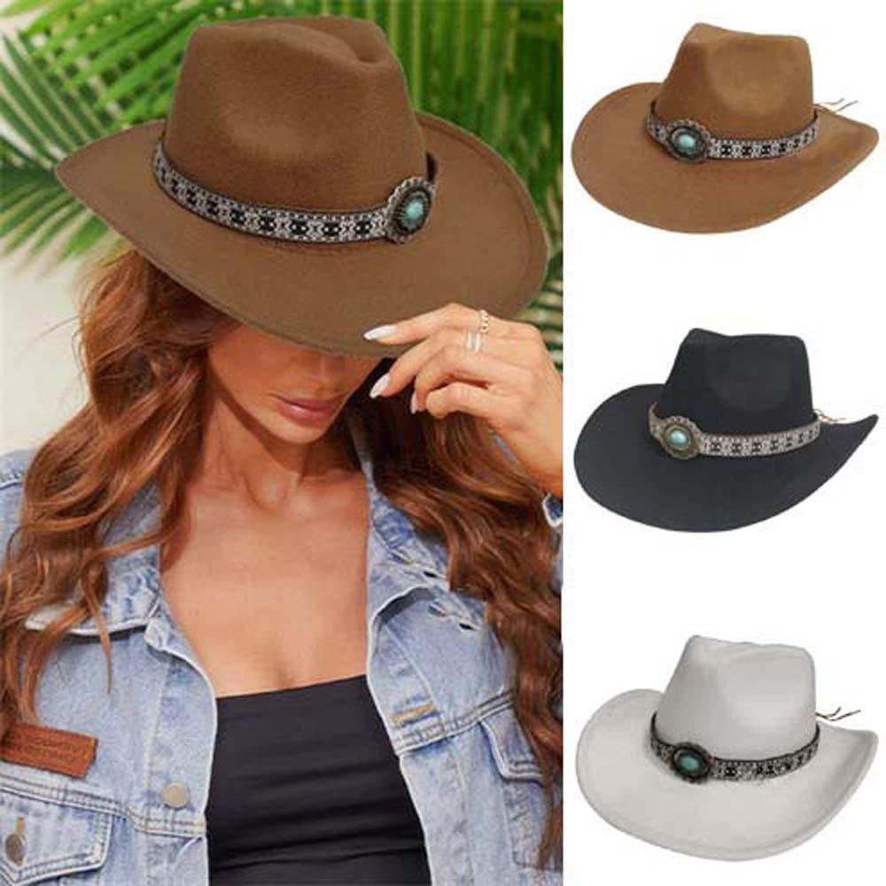 Cotton Sun Protection Knight Hat Wide Brim Cowgirls Visor Cap Adjustable Tibetan Hat  Men