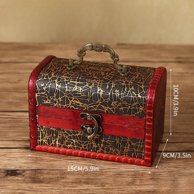 Hölzerne Schmuckschatullen Handgefertigte Dekorative Schatz-Kästchen Aufbewahrungs-Organizer Holzhalter Etui Box für Ring Ohrring Halskette Andenken Zeremonie