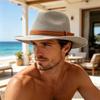 Elegant Straw Panama Hat Unisex Lightweight Brims Sun Hat Comfortable for Music Festival Travel & Casual Wear