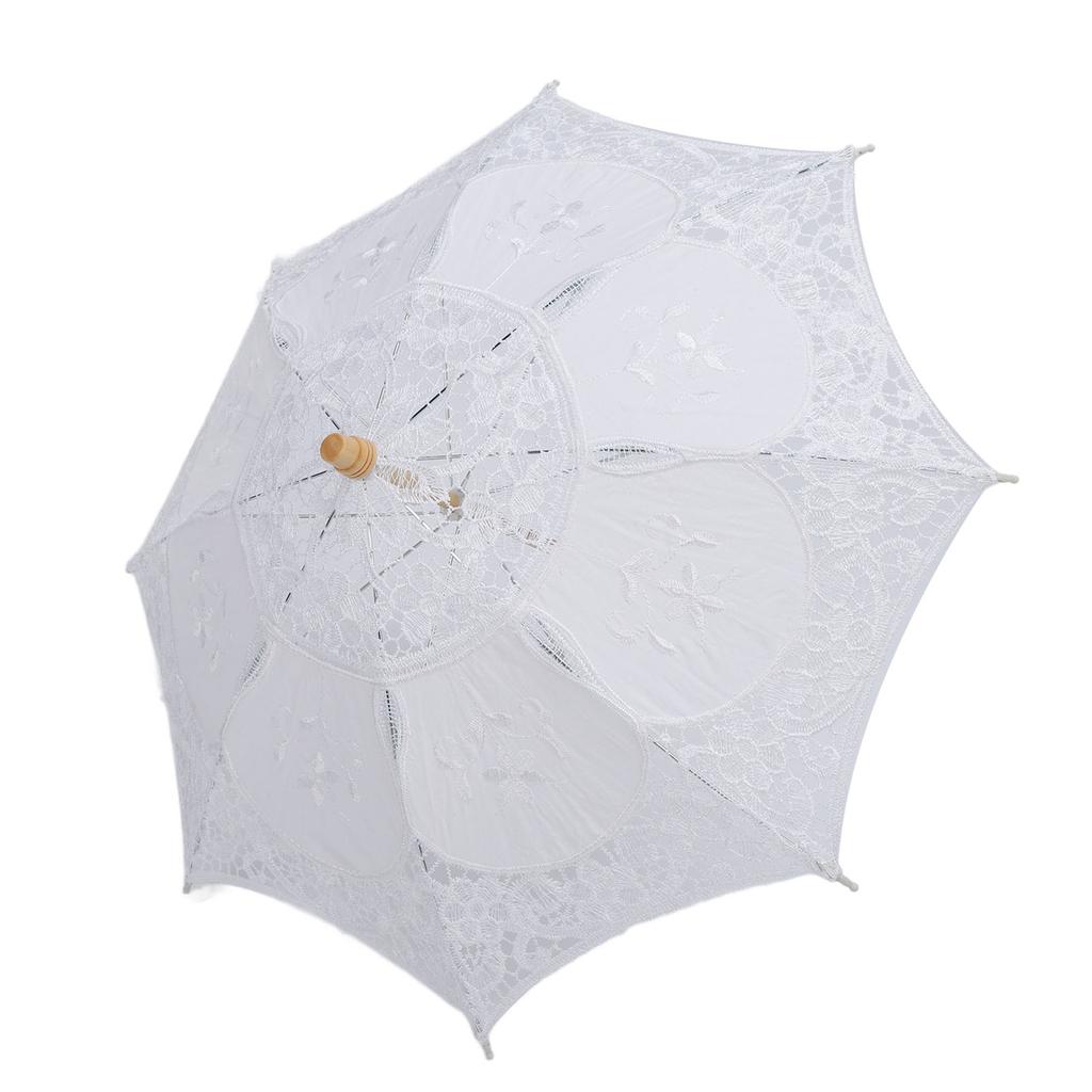Krajková sluneční clona Svatba Nevěsta Krajková deštníková dekorace Vyšívaný květinový deštník pro fotografickou rekvizitu Párty