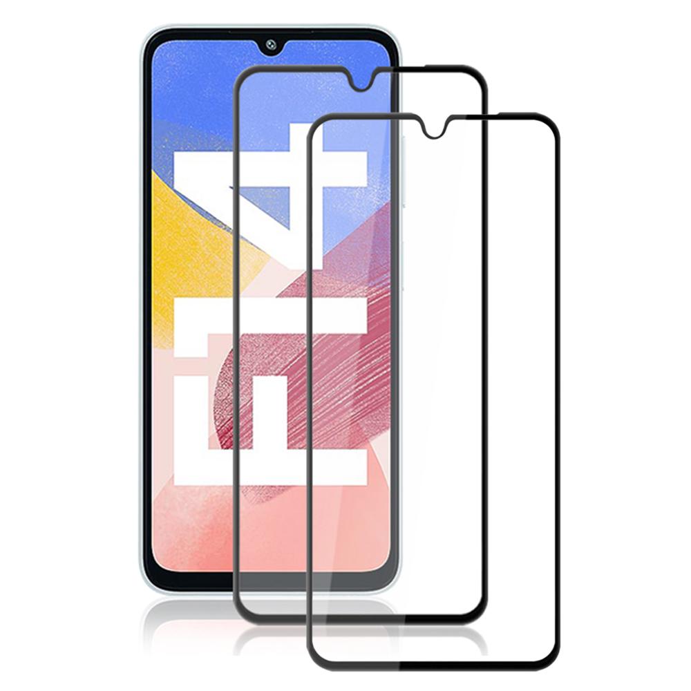 

AMORUS 2Pcs For Samsung Galaxy F14 4G Screen Protector Shatterproof Silk Printing Tempered Glass Film Black